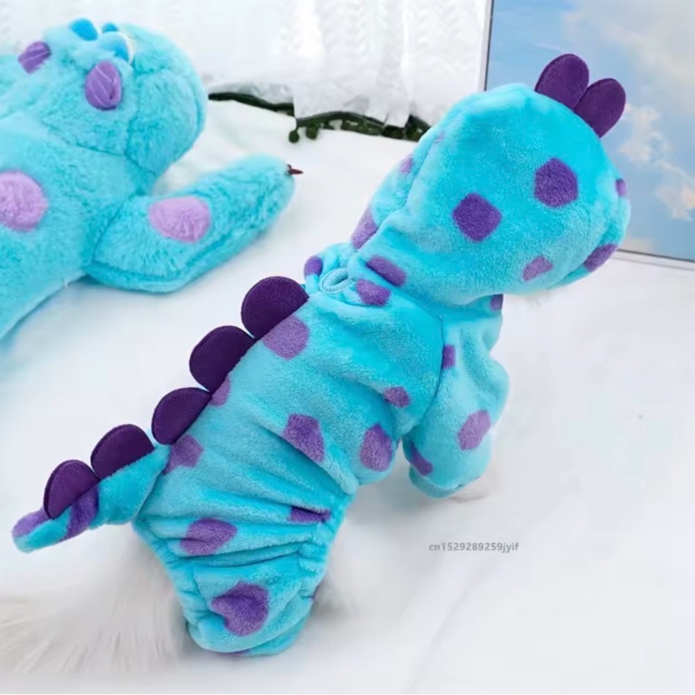 Disney Inspired Monsters inc Sully Sulley Dog Cat Costume Dinosaur Hooded Coot M